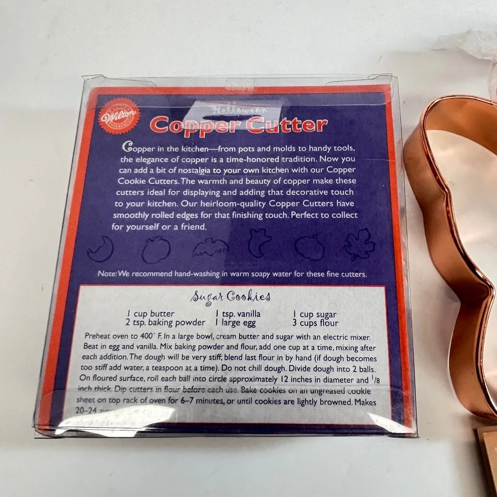 Wilton Copper Large Cookie Cutter Lot of 3 Butterfly Bunny Leaf New